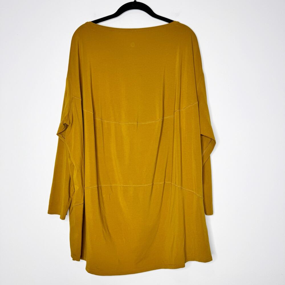 Lululemon Back in Action Long Sleeve Top Mustard Boat Neck Oversized Tunic - Picture 4 of 5